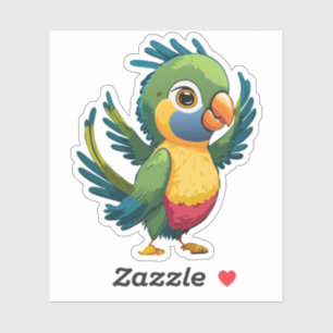 Cute Baby Parakeet Cartoon Charactor
