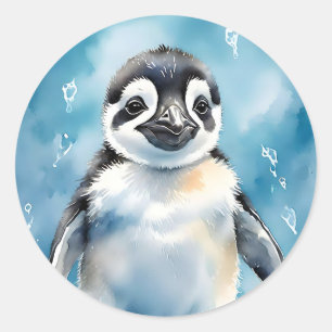 Cute Baby Penguin Animal Classic Round Sticker