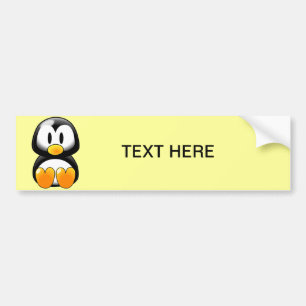 Cute Baby Penguin - Customizeable Bumper Sticker