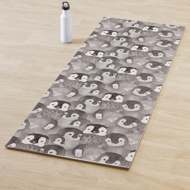 Cute Baby Penguin Pattern Yoga Mat (In Situ)