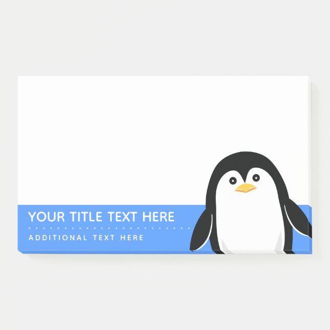 Cute Baby Penguin Pick Your Colours Post-it Notes (Front)