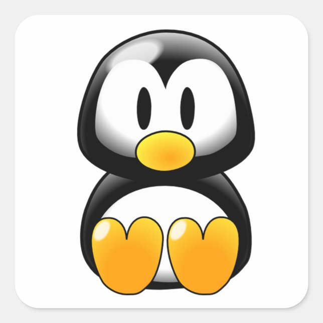 Cute Baby Penguin Sticker (Front)