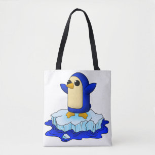 Cute baby penguin tote bag