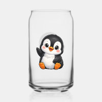 Cute Baby Penguin Waving Cartoon Character Kids Ka