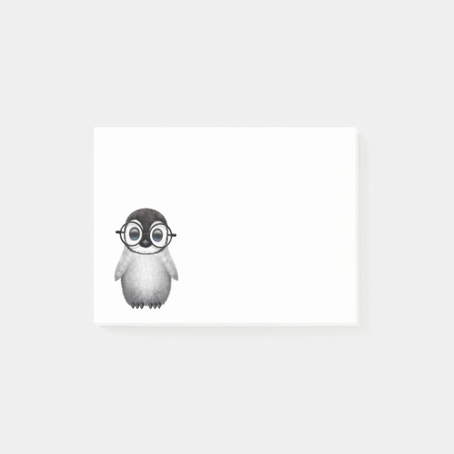 Cute Baby Penguin Wearing Eye Glasses Post-it Notes (Front)
