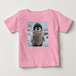 cute baby penguin, winter scarf T-Shirt