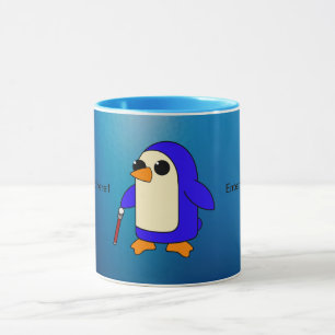 Cute Baby Penguin with Cane customisation Mug