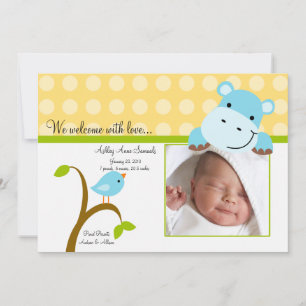 Cute Baby PHOTO Birth Announcement