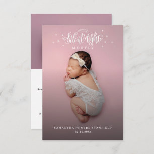 Cute Baby Photo Christmas Birth Announcement Card
