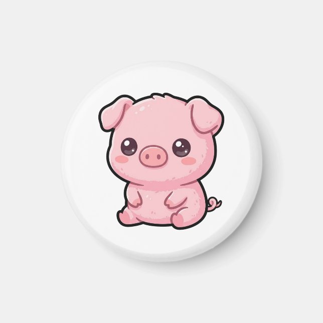 Cute Baby Pig Magnet (Front)