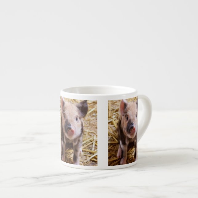 Cute Baby Piglet Farm Animals Barnyard Babies Espresso Cup (Front Right)