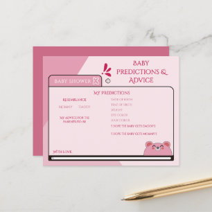 Cute Baby Pink Bear Computer Screen Game Flyer