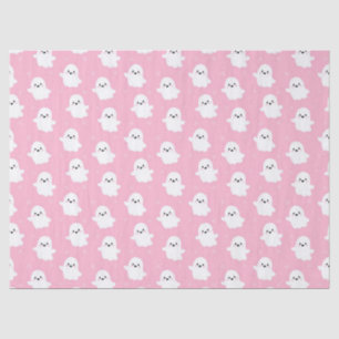 Cute Baby Pink Ghost Pattern – Halloween Design Tissue Paper