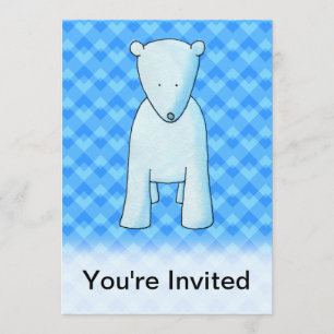 Cute baby polar bear. invitation