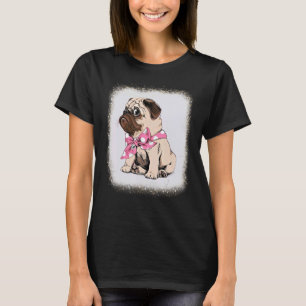 Cute Baby Pug Dog Love r Dad Mum Boy Girl Leopard T-Shirt
