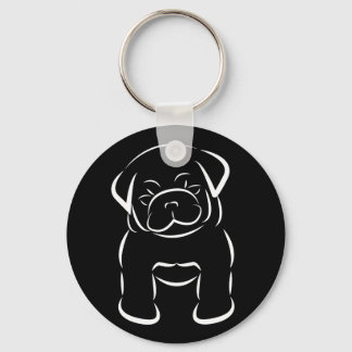 Cute Baby Pug Key Chain