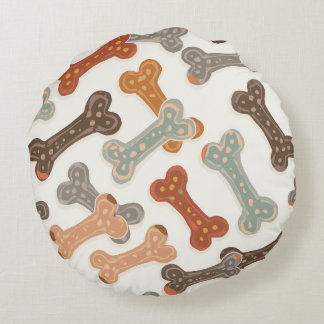 Cute Baby Puppy (husky) Round Pillows