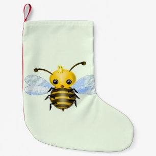 Cute Baby Queen Bee Small Christmas Stocking