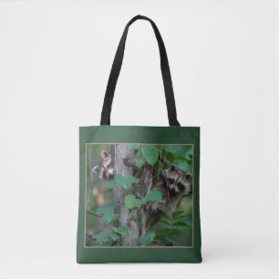 Cute Baby Raccoons Tote Bag