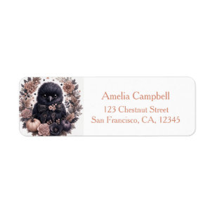 Cute Baby Raven Halloween Return Address Label