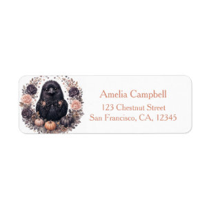 Cute Baby Raven Halloween Return Address Label