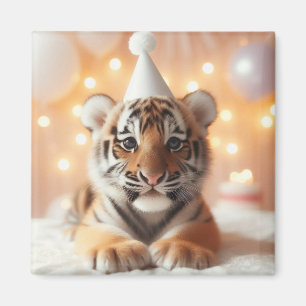 Cute Baby Reveal Neutral Yellow Baby Tiger Magnet