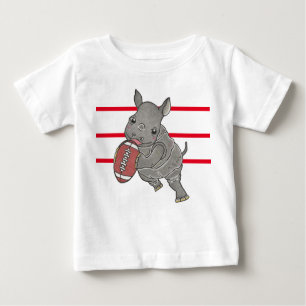 Cute Baby Rhino American Football Baby T-Shirt