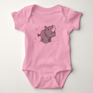Cute Baby Rhinoceros T-Shirt Bodysuit