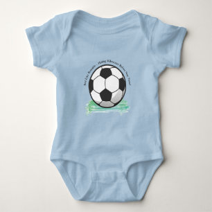 Cute Baby Ronaldo Football Baby Bodysuit