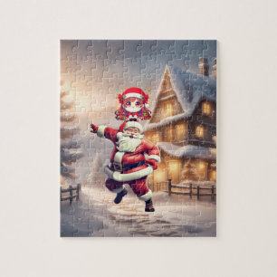 Cute  Baby Santa Claus Dance Christmas Eve  Jigsaw Puzzle