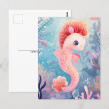 Cute baby sea horse, Postcrossing
