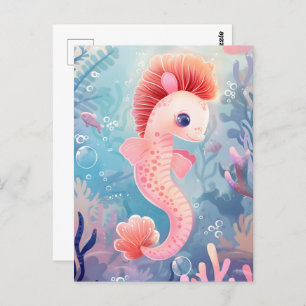 Cute baby sea horse, Postcrossing Postcard