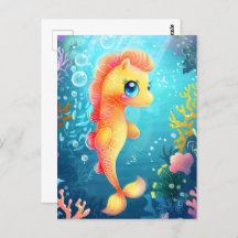 Cute baby sea horse, Postcrossing
