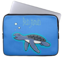 Cute baby sea turtle cartoon illustration