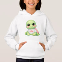 Cute Baby Sea Turtle Kawaii Kids Pullover Hoodie