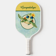 Cute Baby Sea Turtles with Tropical Flowers
