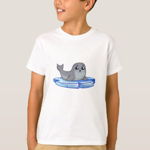 Cute baby seal cartoon kids shirt