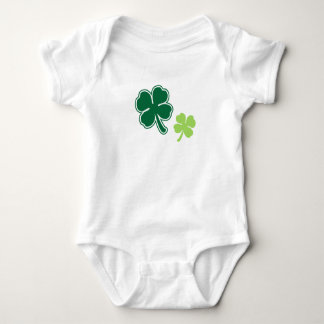 Cute Baby Shamrocks Design One-Piece Baby Bodysuit