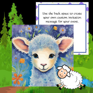 Cute Baby Sheep  Invitation