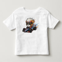 Cute Baby Shih Tzu Race Car Driver