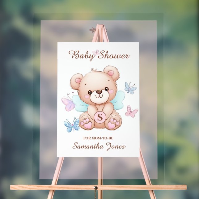 Cute Baby Shower Acrylic Sign (Neutral)