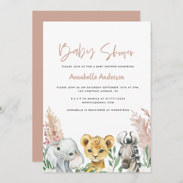 Cute baby shower animal covid mask (Front/Back)