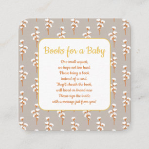 Cute Baby Shower Books for Baby Enclosure Card 