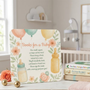 Cute Baby Shower Books for Baby Enclosure Card 