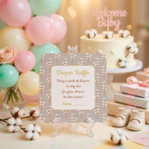 Cute Baby Shower Diaper Raffle Enclosure Card