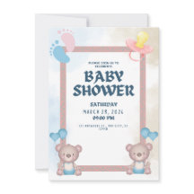 Cute Baby Shower Invitation | Sweet Pastel Design