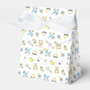 Cute baby shower pattern favour box