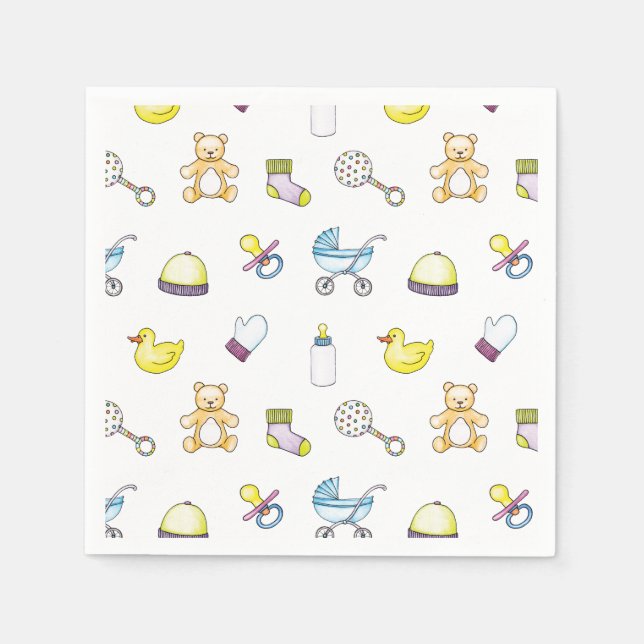 Cute baby shower pattern napkin (Front)