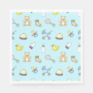 Cute baby shower pattern napkin