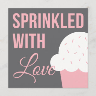 Cute Baby Shower Sprinkled With Love Invitation